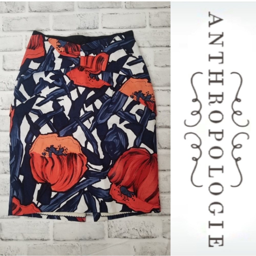 Anthropologie Moulinette Soeurs Floral Pencil Skirt